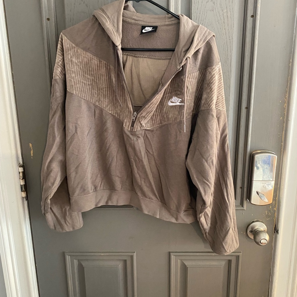 Nike Beige Half Zip Jacket